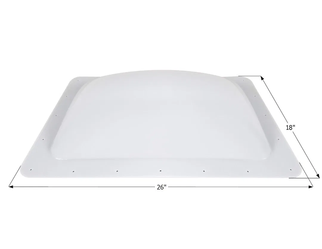14735 – ICON Skylight, 5 Inch High Bubble Type Dome Rectangular For 22 Inch Length x 14 Inch Width Opening 26 Inch Le...